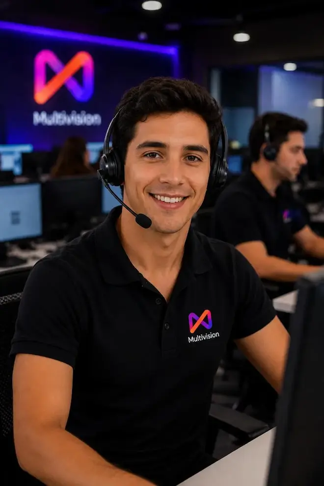 Fotografía de un técnico de Multivision